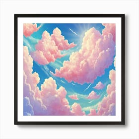 Pink Clouds In The Sky Art Print