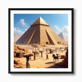 Pyramids Of Giza 4 Art Print