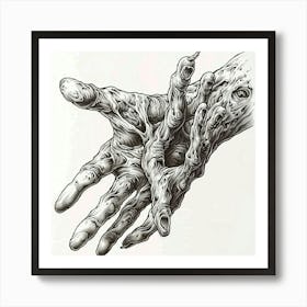 Zombie Hand Art Print