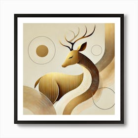 Deer Canvas Art Art Print