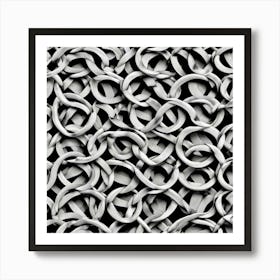 Chain Link Pattern Art Print