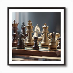 Chess Set wall art Art Print