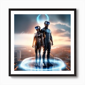 Futuristic Couple 99 Art Print