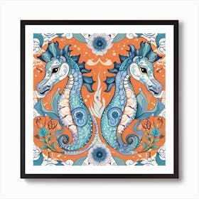 Seahorses 1 Art Print
