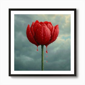 Red Tulip Art Print