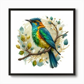 Colorful Bird Art Print