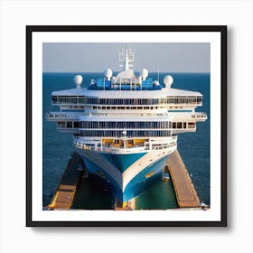 Large Cruise Ship Docked Art Print