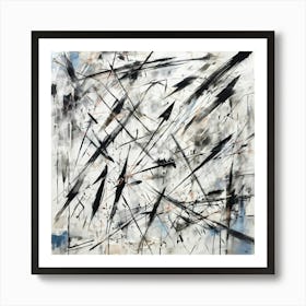 Abstract Design Featuring Hand Drawn Arrows And Markings Chaotic Arrangement Emphasis On Direction (3) Art Print