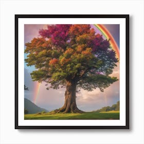 Rainbow Tree Art Print