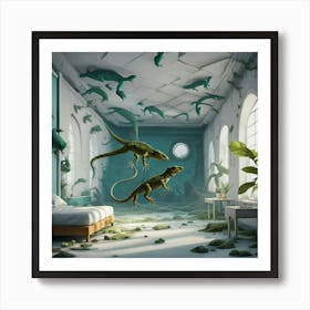 Lizard Hotel Art Print