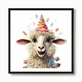 Sheep With A Hat Art Print