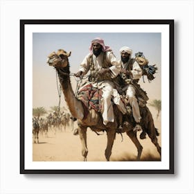 Leonardo Diffusion A Picture Of A Muslim Fighter Riding A Came 0 Art Print