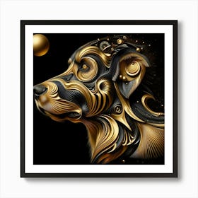 Fractal Dog Art Print