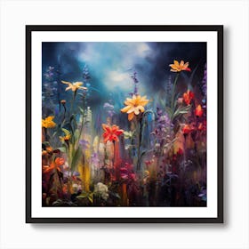 Flowers In The Sky Art Print