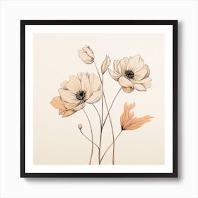 Floral Drawing Art Print