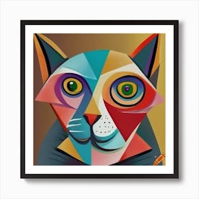 Colourful Cat Art Print