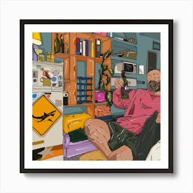 Man In A Room 1 Art Print