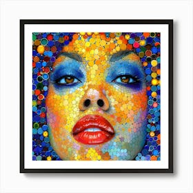 Cest Une Belle Fille - Colorful Beauty Art Print