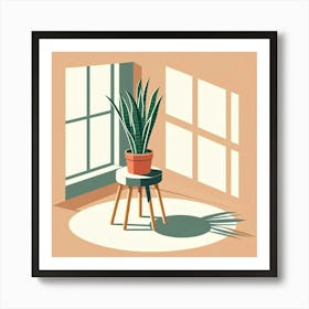 Plant In A Pot 3 Art Print