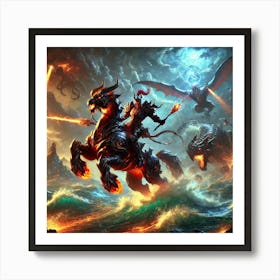 A Dynamic Scene Showcasing The Abilities Of The Ab Art Print