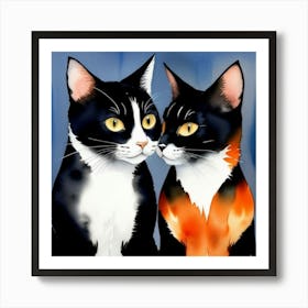 Two Cats Art Print