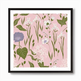 Dream's Garden Pink Art Print