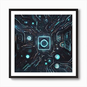 Futuristic Technology Art Print