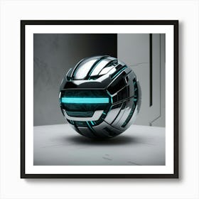 A Futuristic Hightech Ball Wall Art Decoration Poster