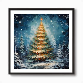 Vintage Holiday Impression Art Print