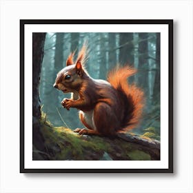 Red Squirrel 3 Art Print