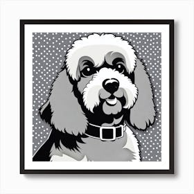 Dachshund, Black and white illustration, Dog drawing, Dog art, Animal illustration, Pet portrait, Realistic dog art, puppy Art Print