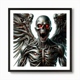 Skeleton With Wings 1 Art Print