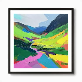 Colourful Abstract Snowdonia National Park Wales 4 Art Print