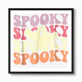 Retro Groovy Spooky Ghost Boo Halloween Costume Scary Art Print