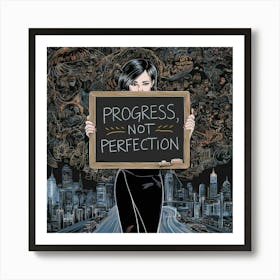 Progress Not Perfection 2 Art Print