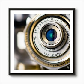 Close Up Of A Camera Lens 1 Art Print