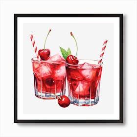 Cherry Cocktail 4 Art Print