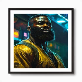 Black Man With Beard Art Print
