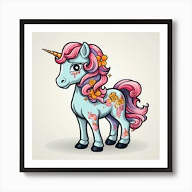 Cute Unicorn 779 Art Print