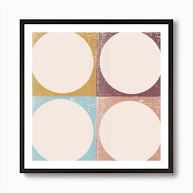 Modern Italian Villa Pink Blush Dots Art Print