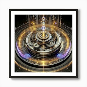 Quantum Leap: Journeying Through Time with the Quantum Time Machin Art Print