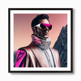 Sexy Man In Pink Art Print