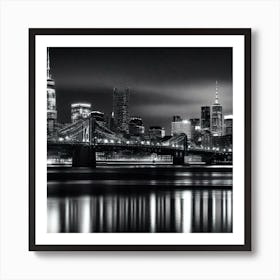 New York City At Night 10 Art Print