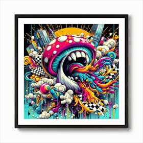 Mushroom City 4 Art Print