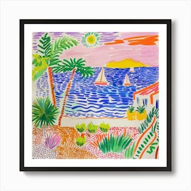 Seascape Dream Matisse Style 1 Art Print