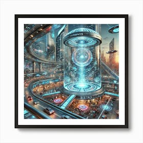 Chronos Bistro Futuristic Location Art Print