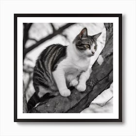 Cat In The Tree Art Print