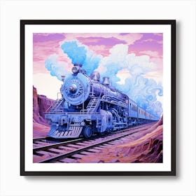 Train In The Desert 1 Art Print