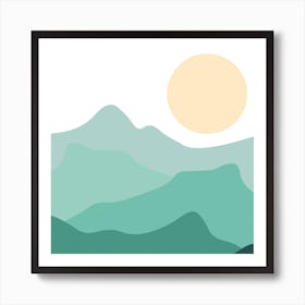 Mountains Habitat Square Art Print