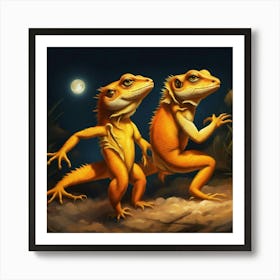 lizard dance Art Print